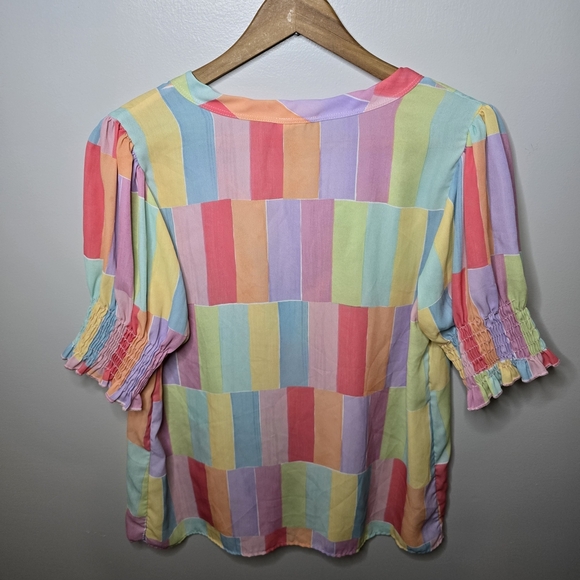 BiBi Multicolor Striped Blouse - Picture 10 of 11